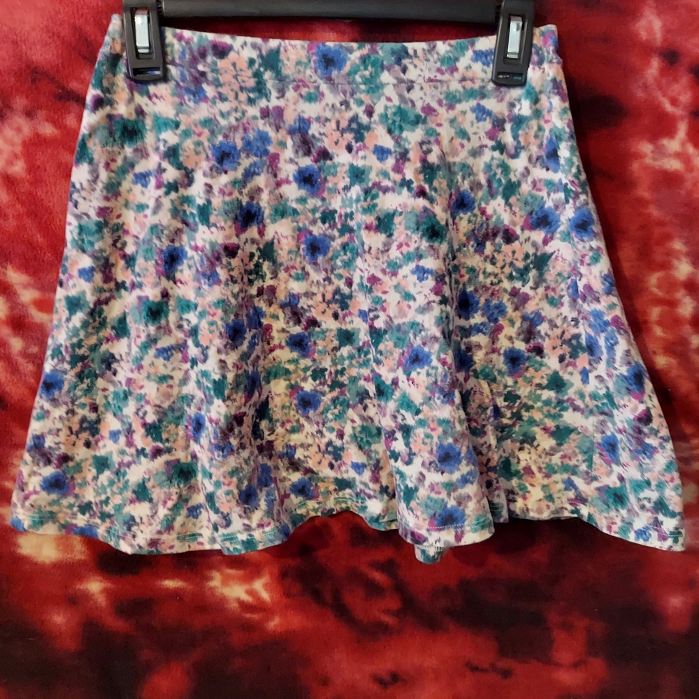 Floral A-Line Skirt - Multicolor